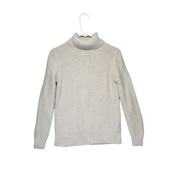 J.Crew Turtleneck Sweater Womens Size XS Cotton Wool Blend Neutral Capsule Tan - Picture 1 of 10